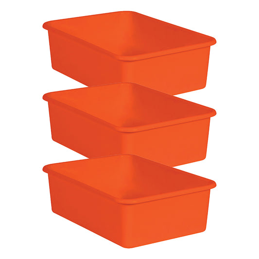 (3 EA) ORANGE LARGE PLASTC STORAGE