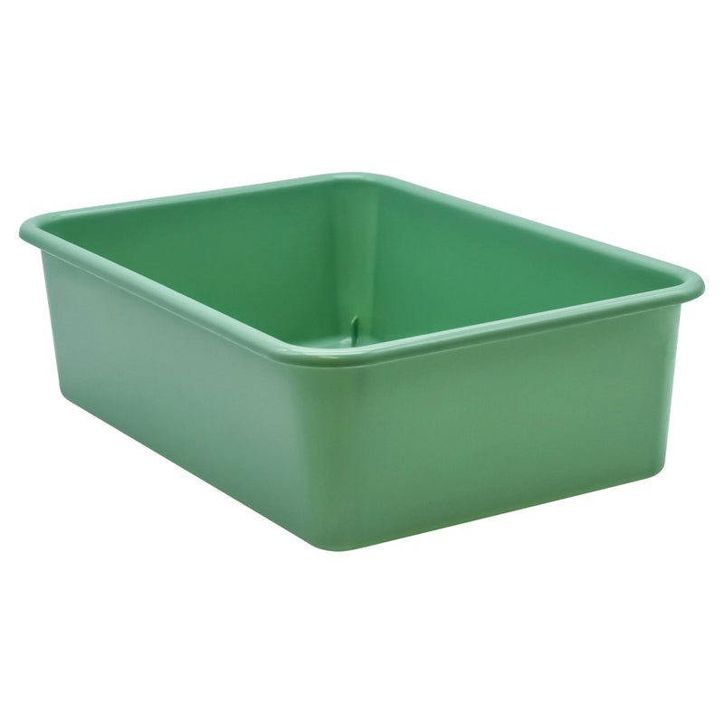 GREEN LARGE PLASTIC STORAGE BIN