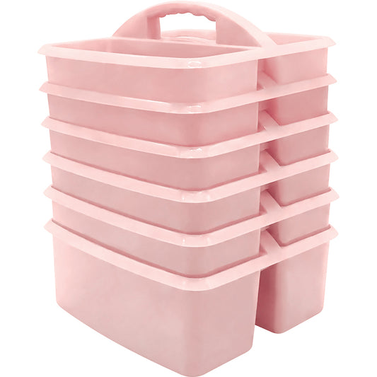 (6 EA) LIGHT PINK STORAGE CADDY