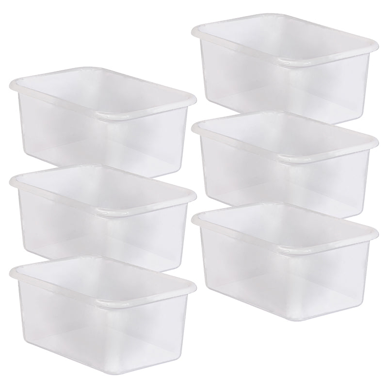 (6 EA) CLEAR SMALL PLASTIC STORAGE