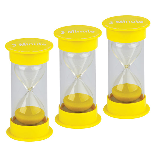 (3 EA) 3 MINUTE SAND TIMER MEDIUM