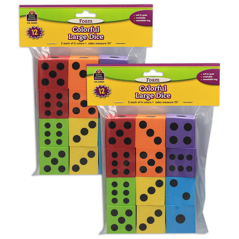 (2 PK) 12 PACK FOAM COLORFUL LARGE