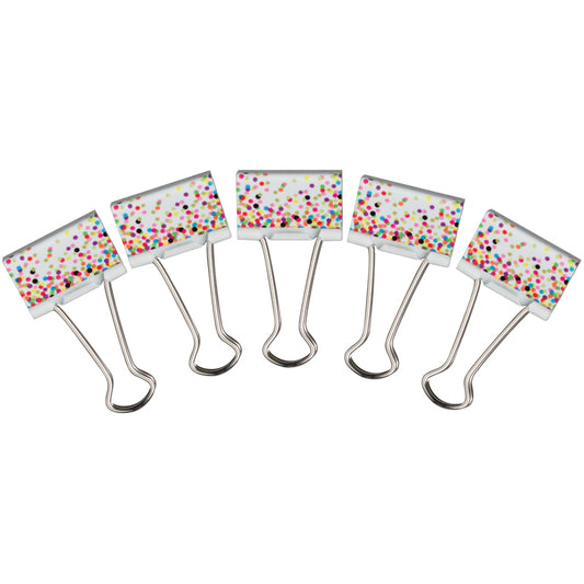 (6 PK) CONFETTI BINDER CLIPS