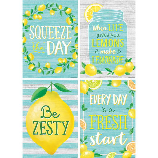 LEMON ZEST POSTER SET 4 PCS