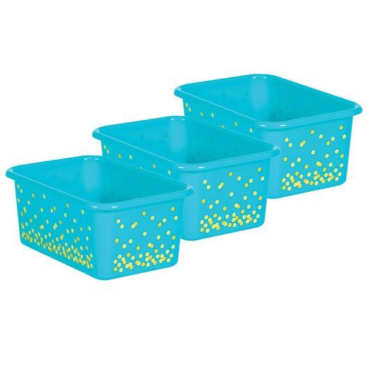 (3 EA) TEAL CONFETTI SMALL PLASTIC