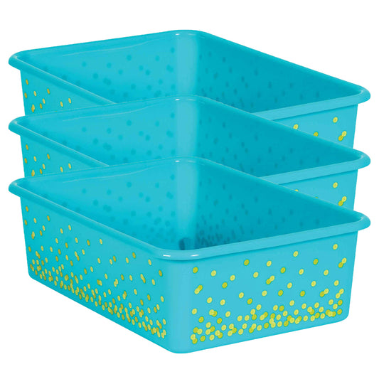 (3 EA) TEAL CONFETTI LARGE PLASTIC