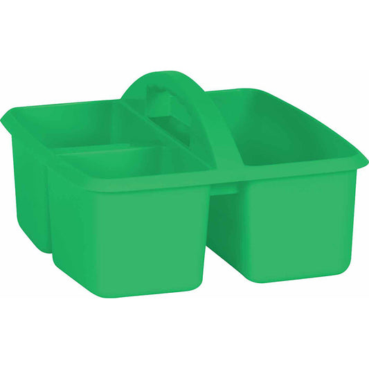 GREEN PLASTIC STORAGE CADDY