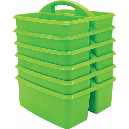 (6 EA) LIME PLASTIC STORAGE CADDY