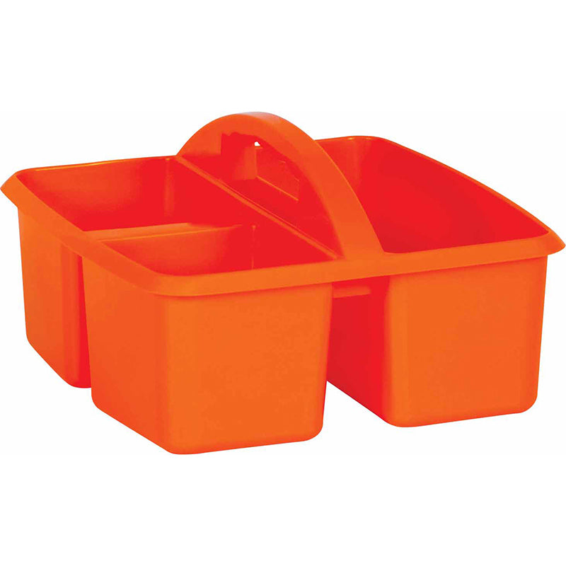 ORANGE PLASTIC STORAGE CADDY