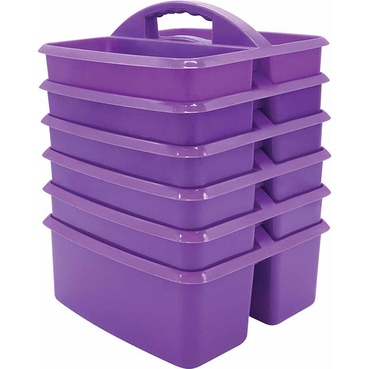 (6 EA) PURPLE PLASTIC STORAGE CADDY