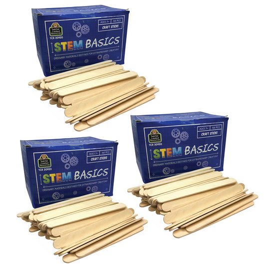 (3 PK) STEM BASICS CRAFT STICKS 500