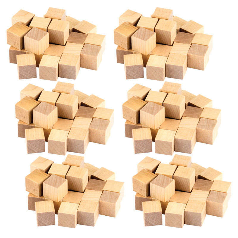 (6 PK) STEM BASICS WOODEN CUBES 25