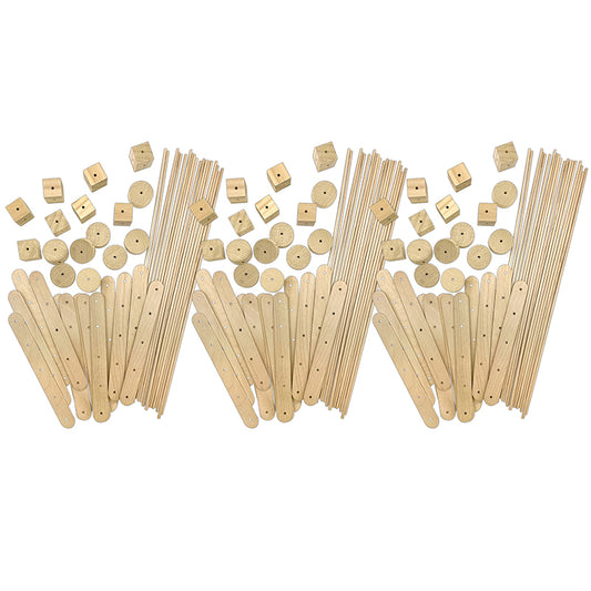 (3 PK) WOOD CONSTRUCTION KIT 66/PK