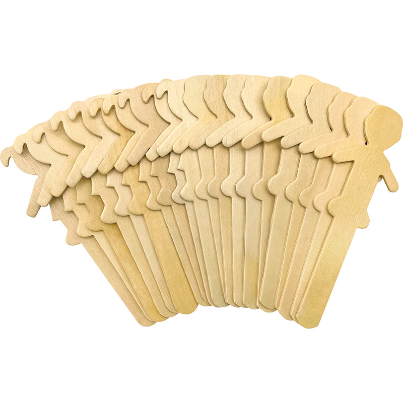 PEOPLE-SHAPED CRAFT STICKS 50 COUNT