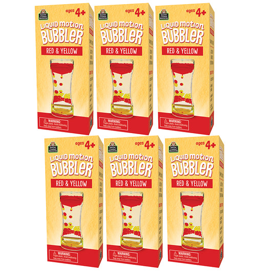 (6 EA) LIQUID MOTION BUBBLR RED/YLW
