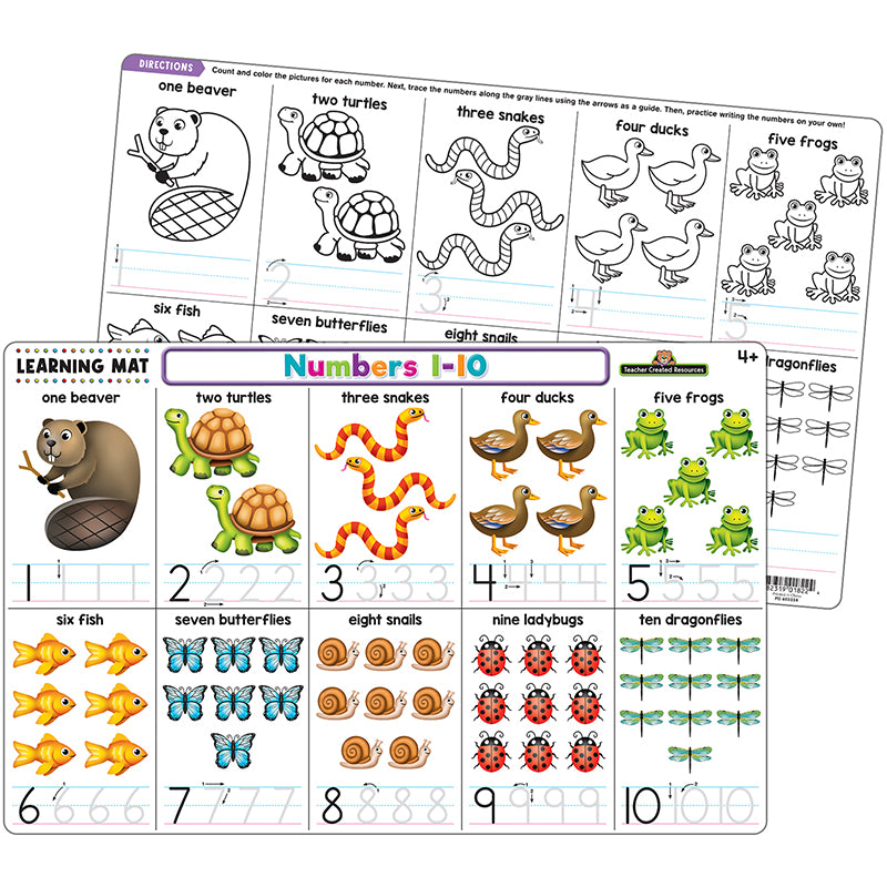 NUMBERS 1-10 LEARNING MAT