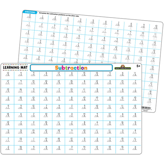 SUBTRACTION LEARNING MAT