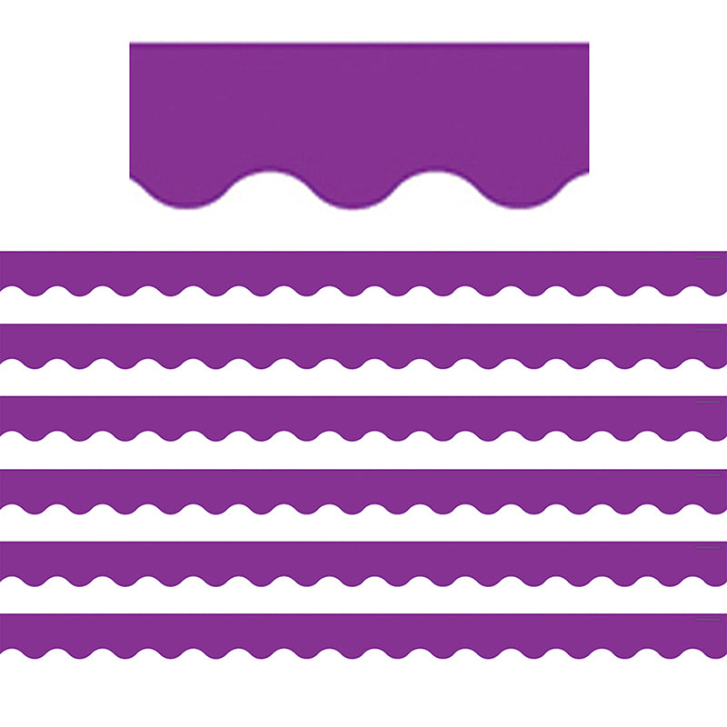 (6 PK) PURPLE SCALLOPED BORDER TRIM