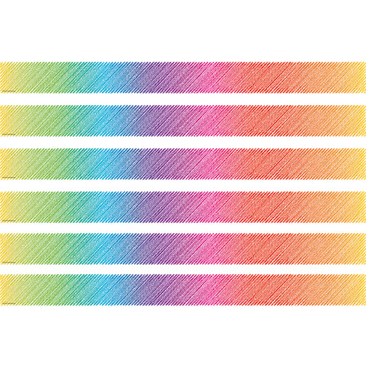 (6 PK) COLORFUL SCRIBBLE STRAIGHT