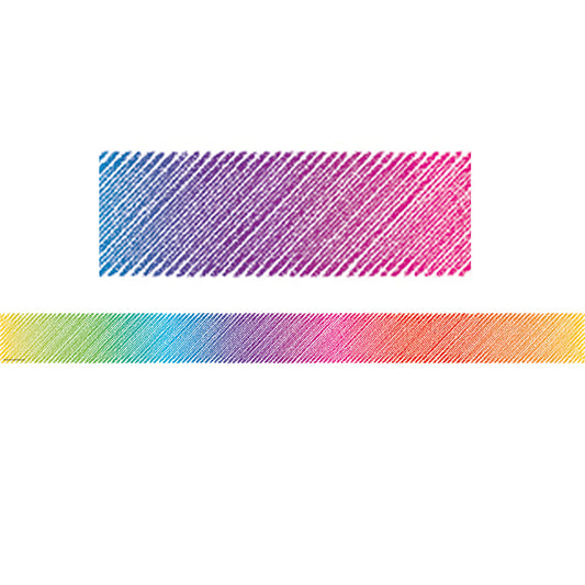 COLORFUL SCRIBBLE STRAIGHT BORDER