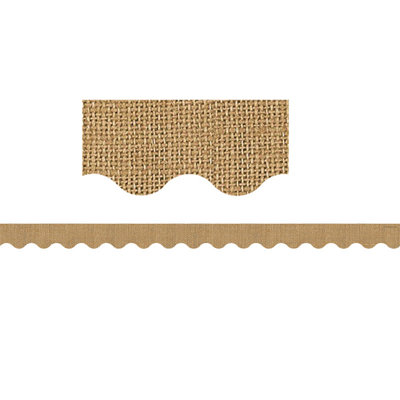 SHABBY CHIC BURLAP BORDER TRIM