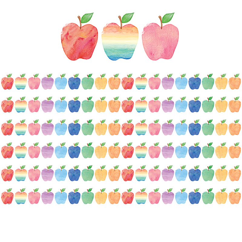 (6 PK) WATERCOLOR APPLE DIECUT