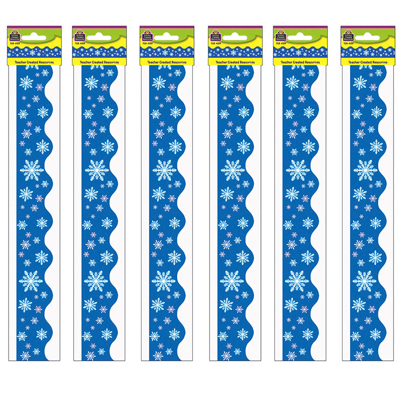 (6 PK) SNOWFLAKES BORDER TRIM