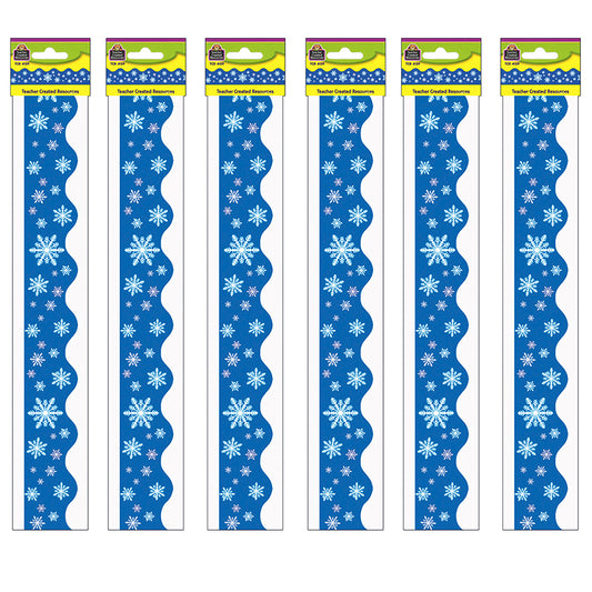 (6 PK) SNOWFLAKES BORDER TRIM