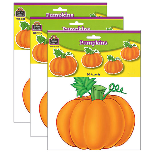 (3 PK) PUMPKINS ACCENTS