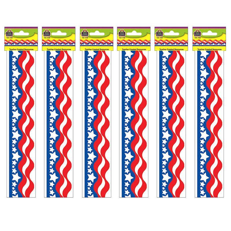 (6 PK) PATRIOTIC BORDER TRIM