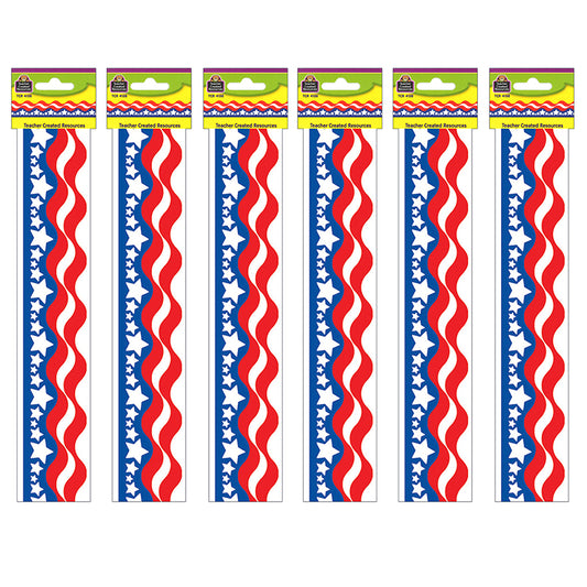 (6 PK) PATRIOTIC BORDER TRIM