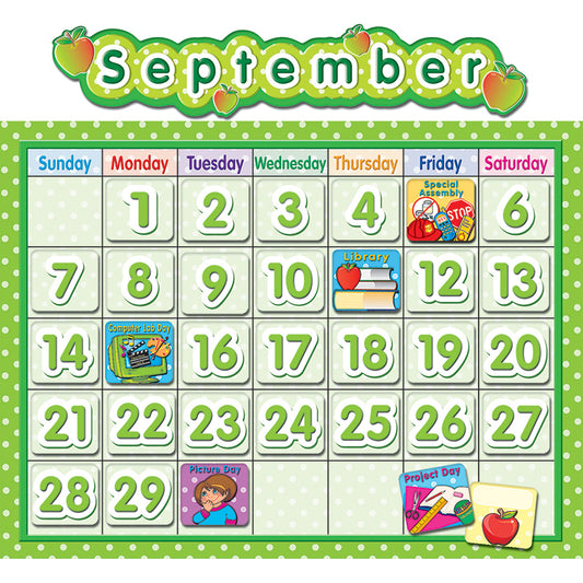 POLKA DOT SCHOOL CALENDAR BB SET