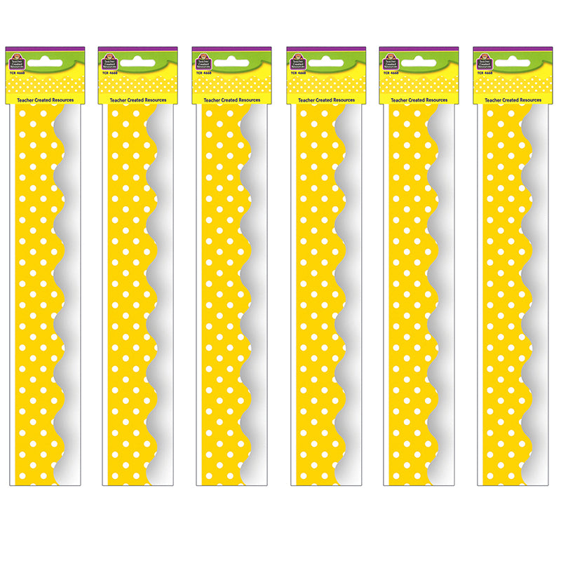 (6 PK) YELLOW MINI POLKA DOTS