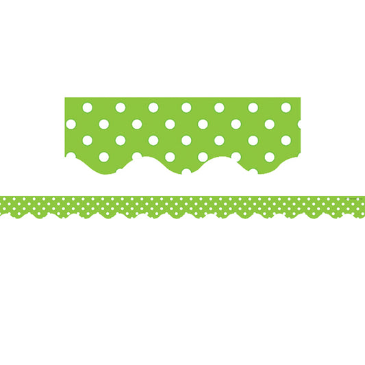 LIME MINI POLKA DOTS BORDER TRIM