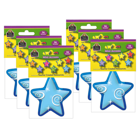 (6 PK) STARS MINI ACCENTS