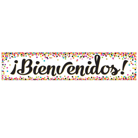 CONFETTI BIENVENIDOS WELCOME BANNER