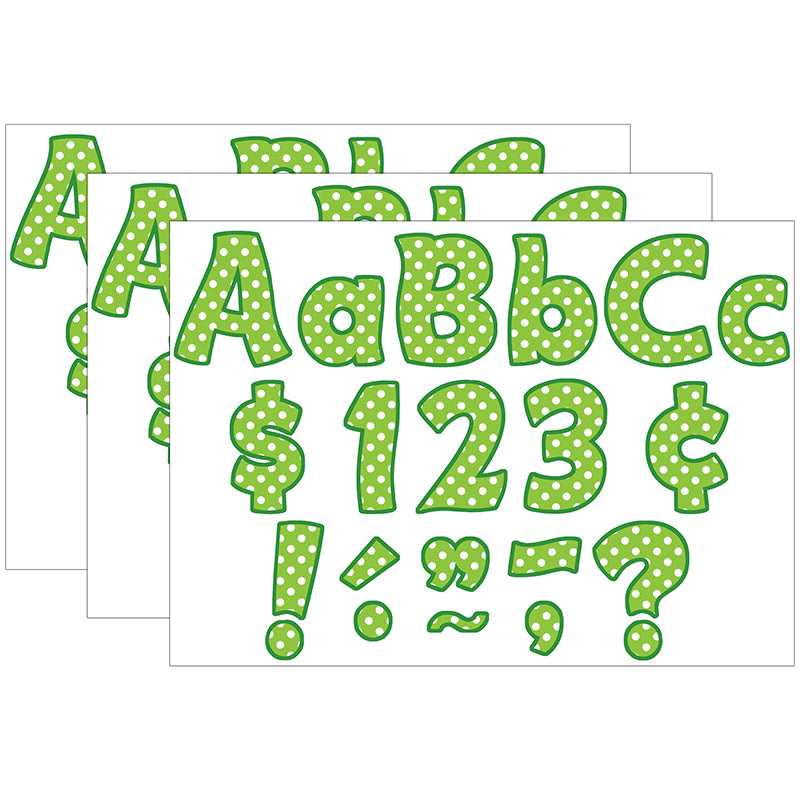 (3 PK) LIME POLKA DOTS FUNTASTIC