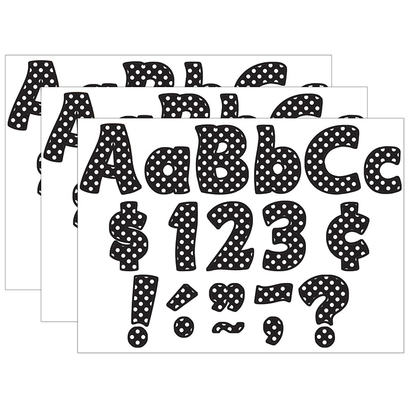 (3 PK) BLACK POLKA DOTS FUNTASTIC