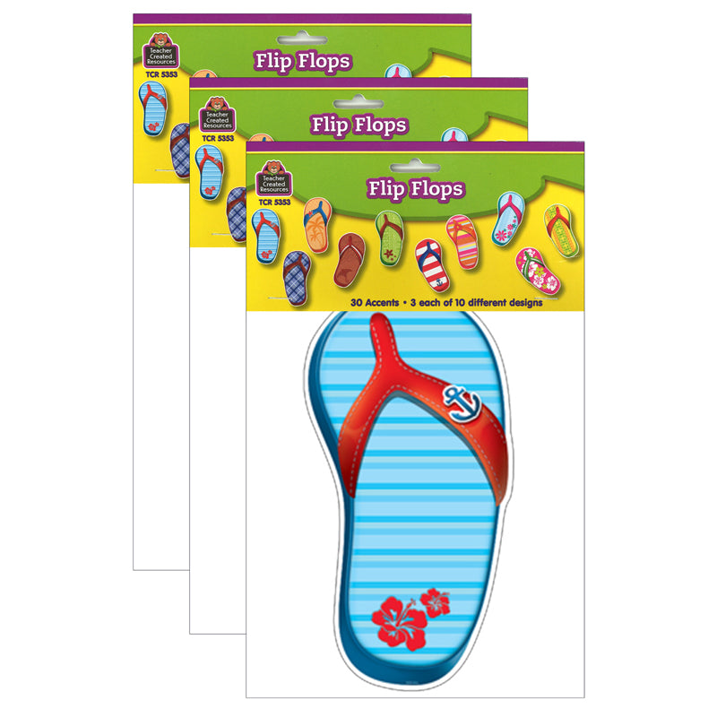 (3 PK) FLIP FLOPS ACCENTS
