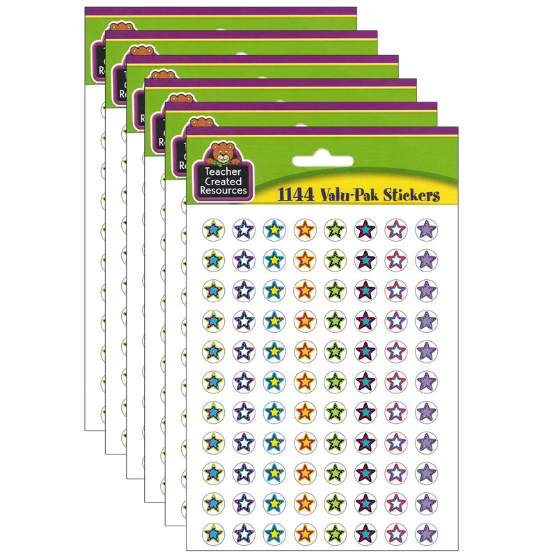 (6 PK) FANCY STARS MINI STICKERS