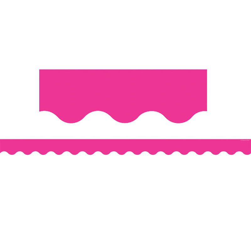 HOT PINK SCALLOPED BORDER TRIM