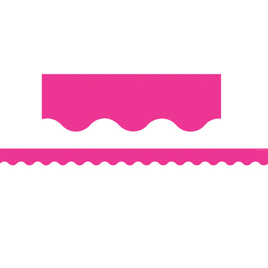HOT PINK SCALLOPED BORDER TRIM
