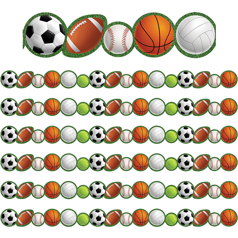 (6 PK) SPORTS DIE-CUT BORDER TRIM