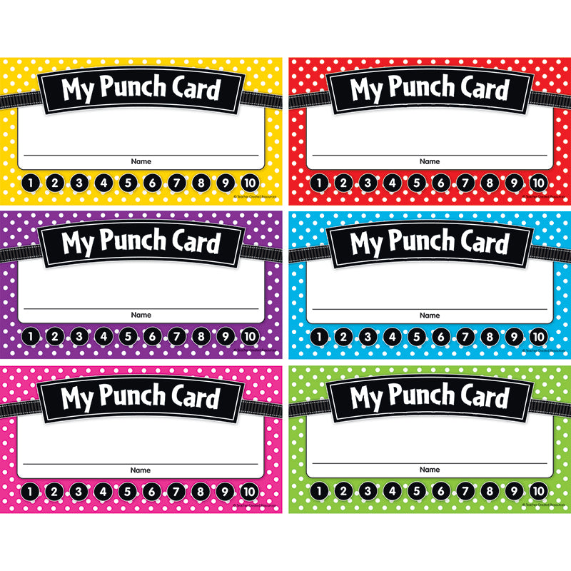 POLKA DOTS PUNCH CARDS