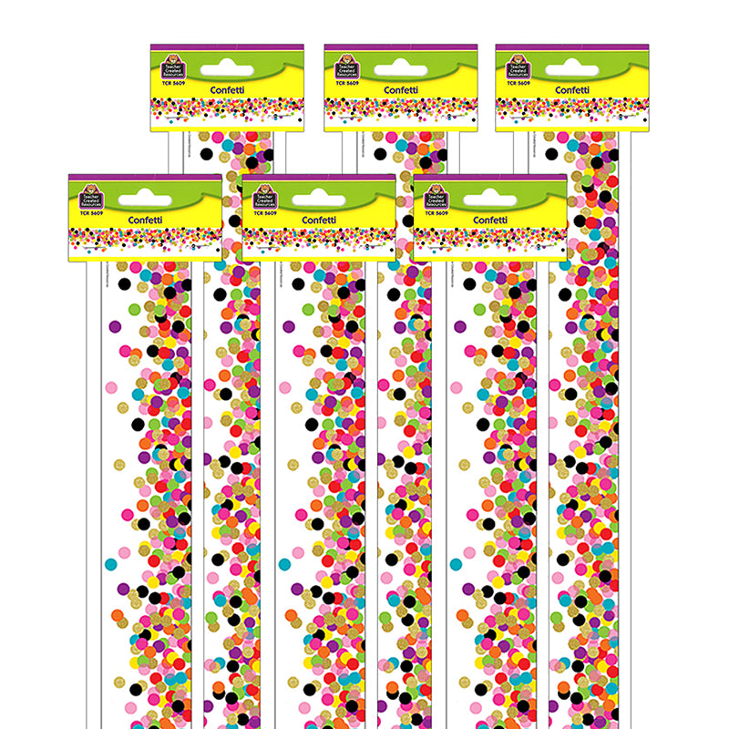 (6 PK) CONFETTI STRAIGHT BORDER