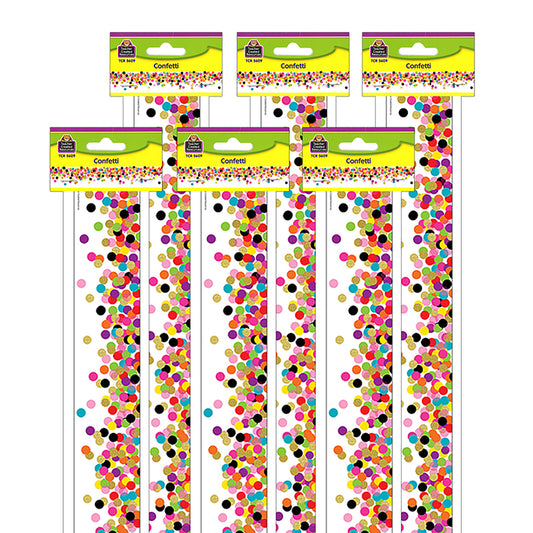 (6 PK) CONFETTI STRAIGHT BORDER