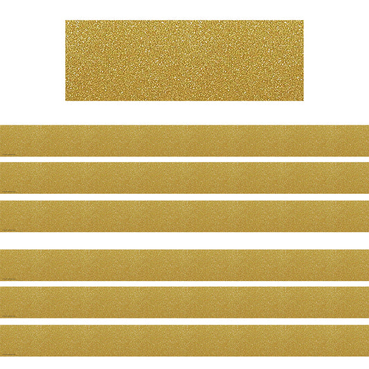 (6 PK) CONFTTI GOLD STRAIGHT BORDER