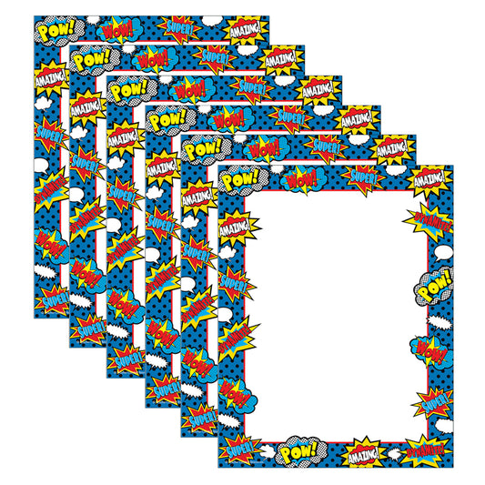 (6 PK) SUPERHERO COMPUTER PAPER