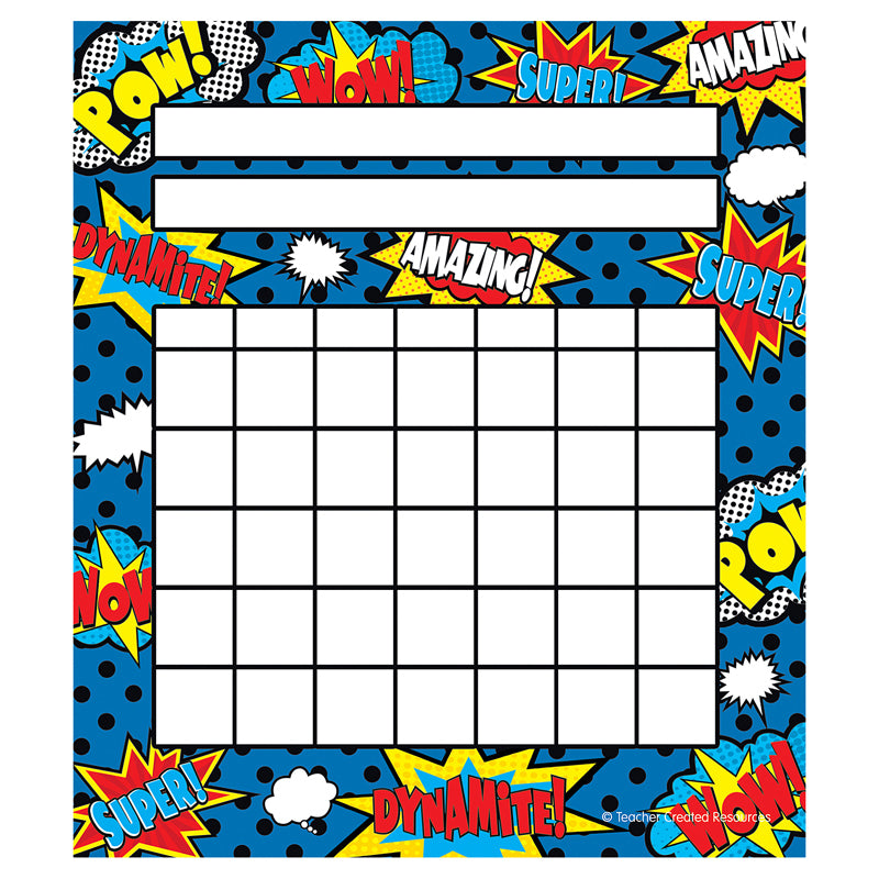 SUPERHERO INCENTIVE CHARTS