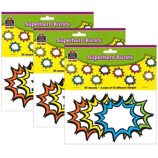 (3 PK) SUPERHERO BURST ACCENTS